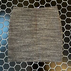 Brown and white wool mini skirt